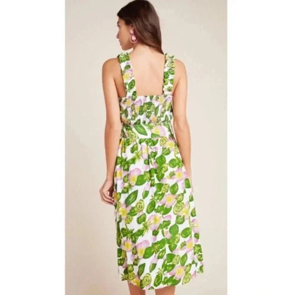 Faithfull The Brand Mae Steffy Floral Print Sleeveless Summer Midi Dress Large - Picture 7 of 9